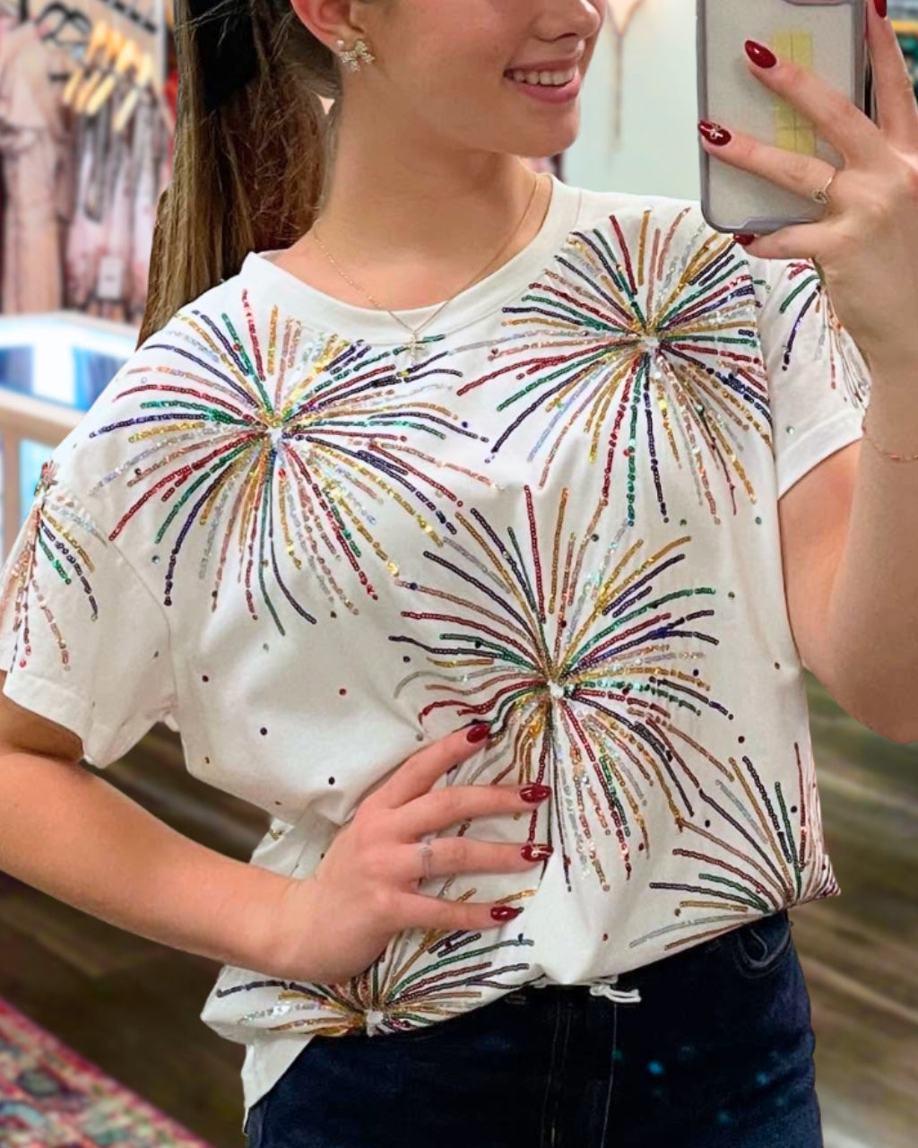 Fireworks Sequin Tee