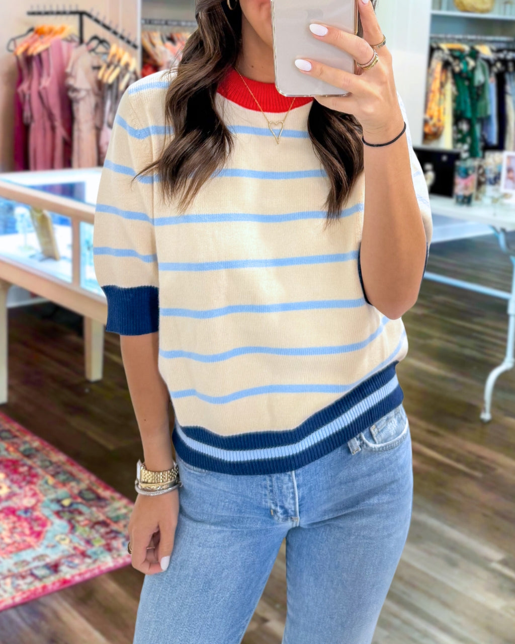 Playful Colorblocked Stripe Top