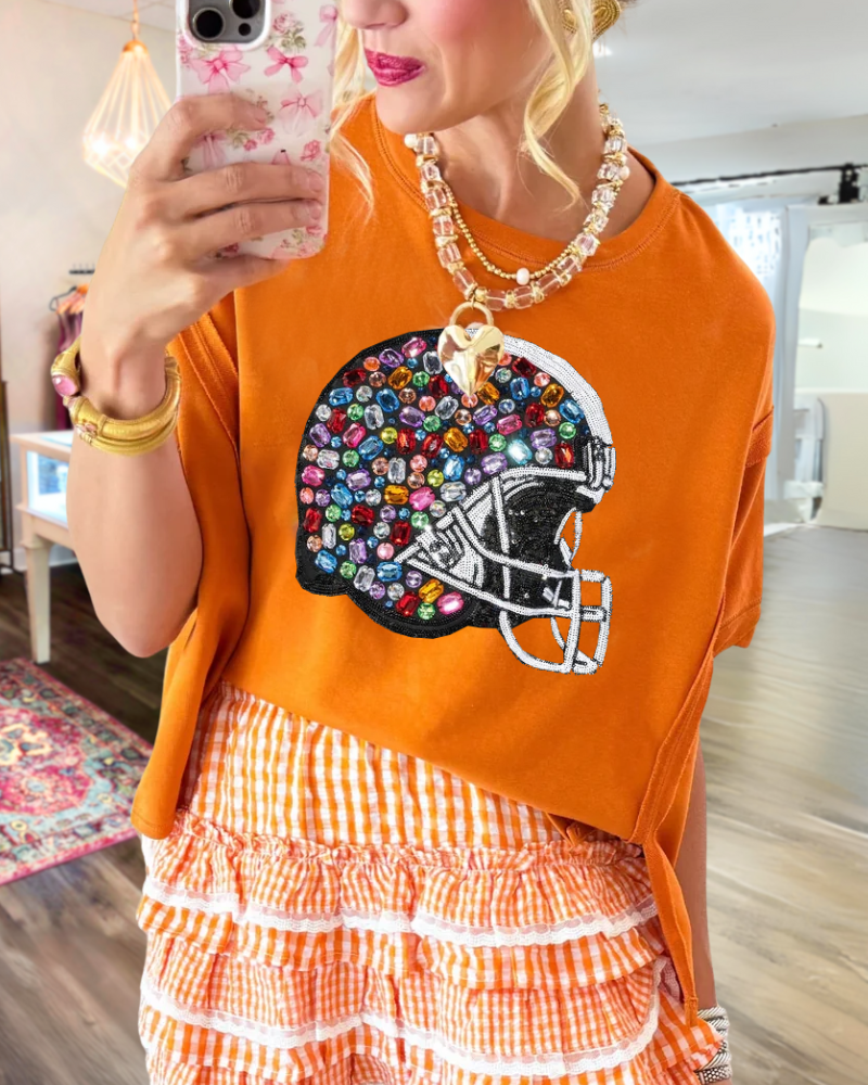 Jewel Helmet Sequin T-Shirt
