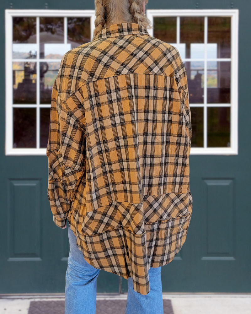 Oversized Casual Plaid Shirt