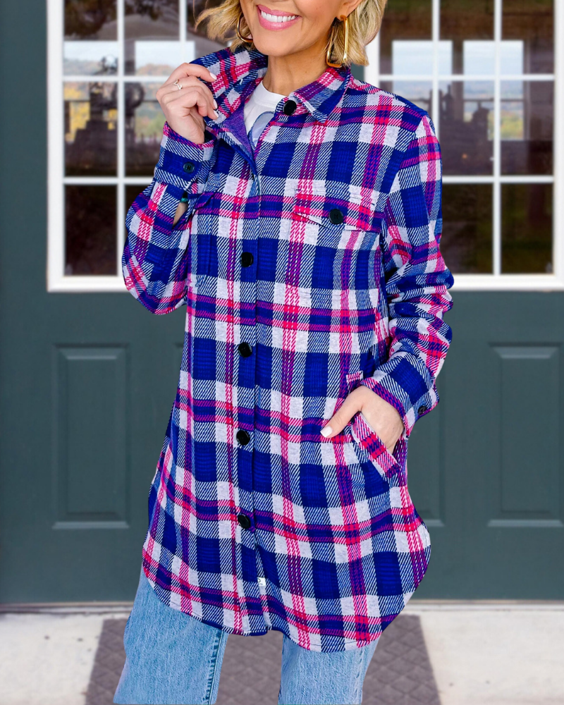 Stylish Woolen Plaid Shirt