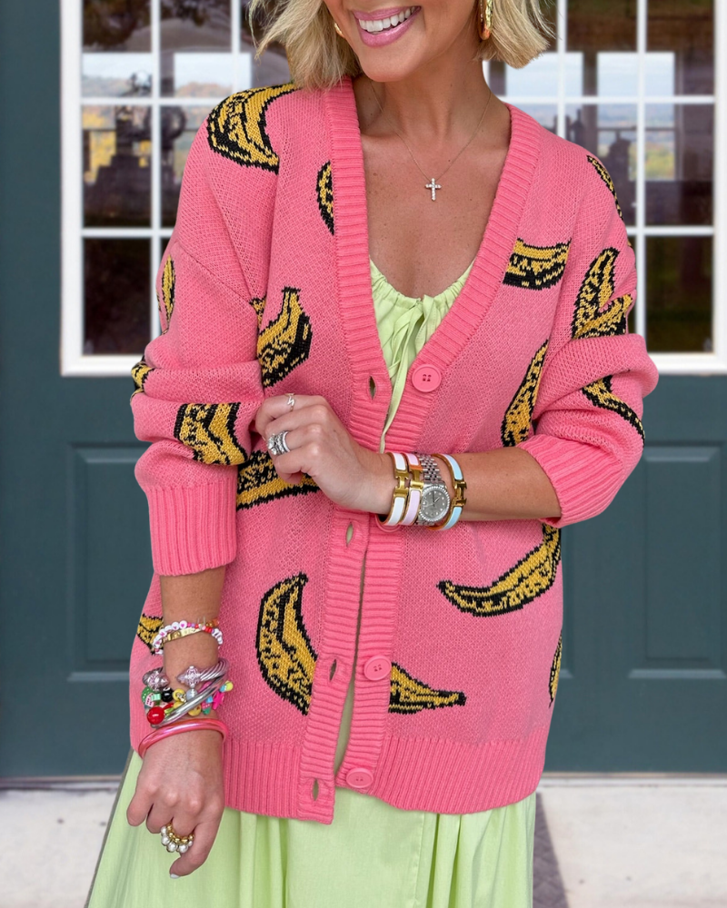 Unique Banana Knit Cardigan