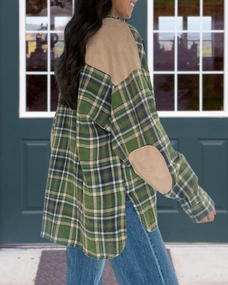 Casual Woolen Plaid Shirt