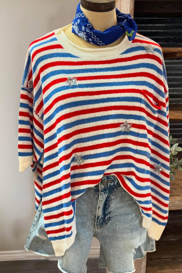 Oversized Star Spangled Top