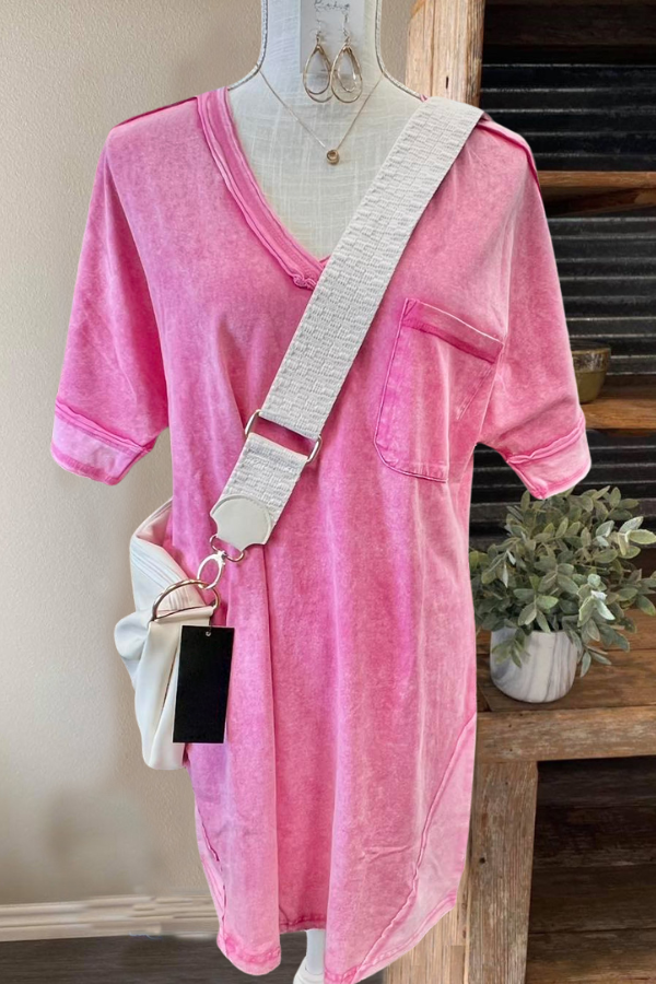 Reverse Seam Oversize T-Shirt Dress