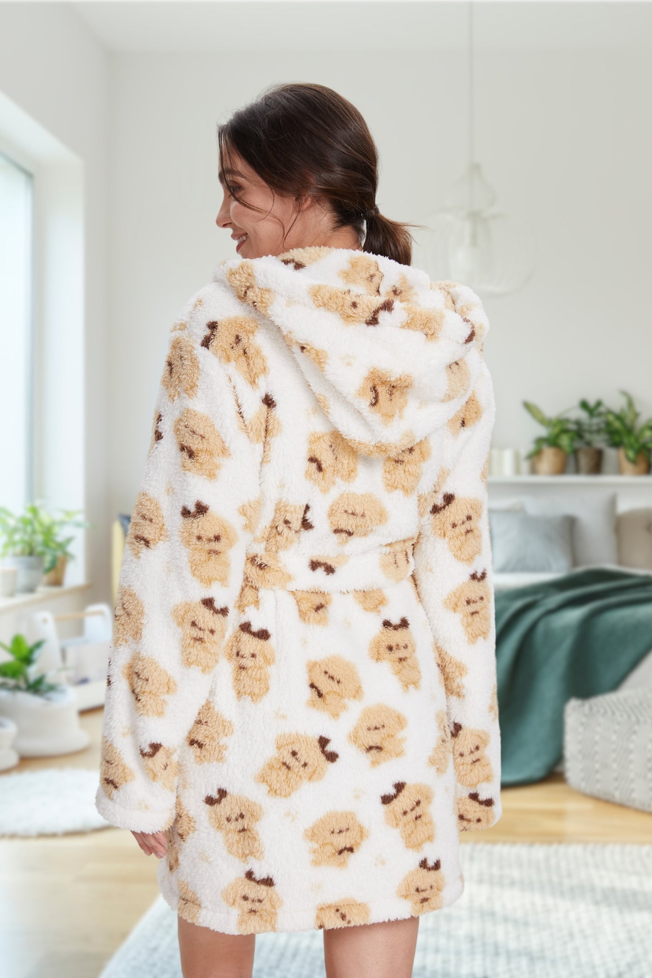 Plush Hooded  Robe Puppy Pajama