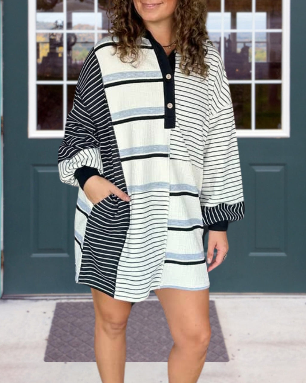 Playfully Mixed Stripe Dress