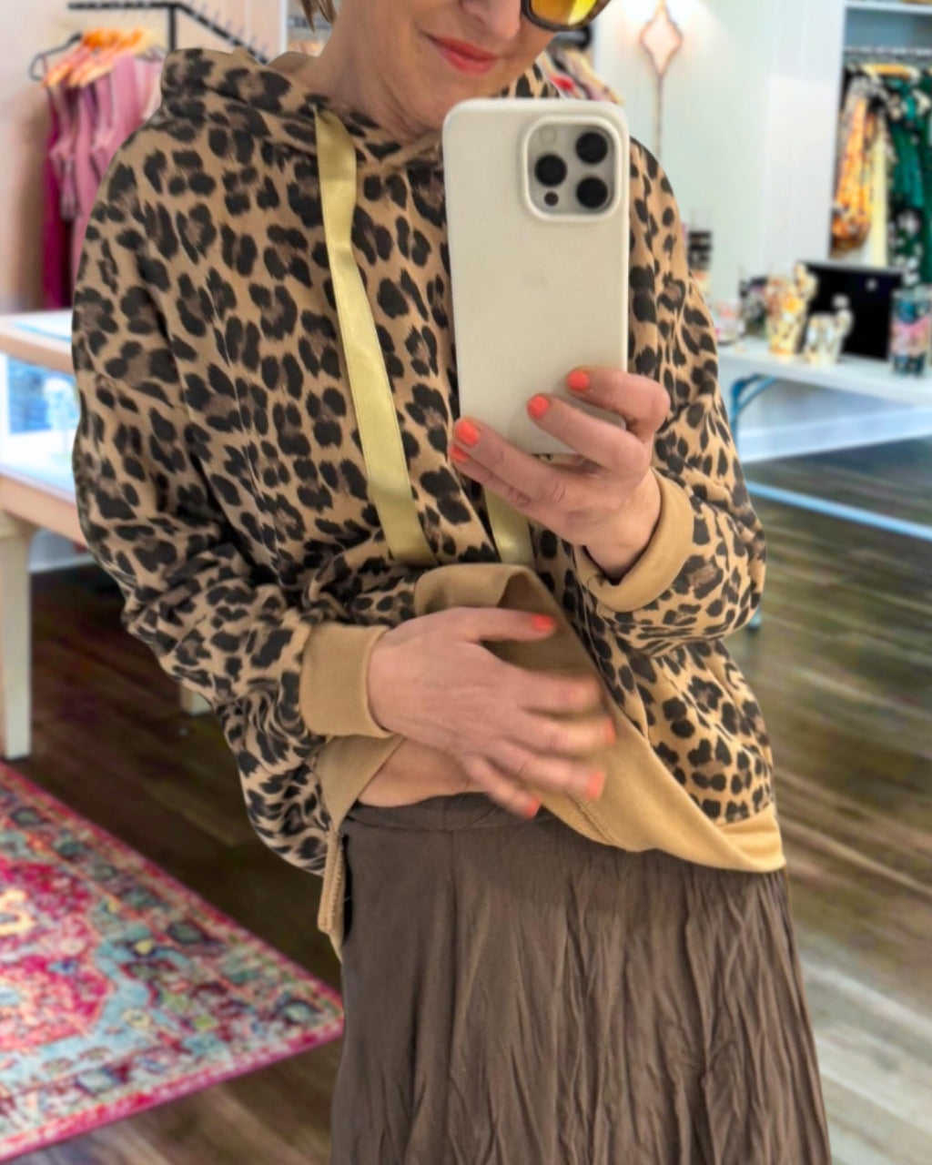 Wild Leopard Print Hoodie