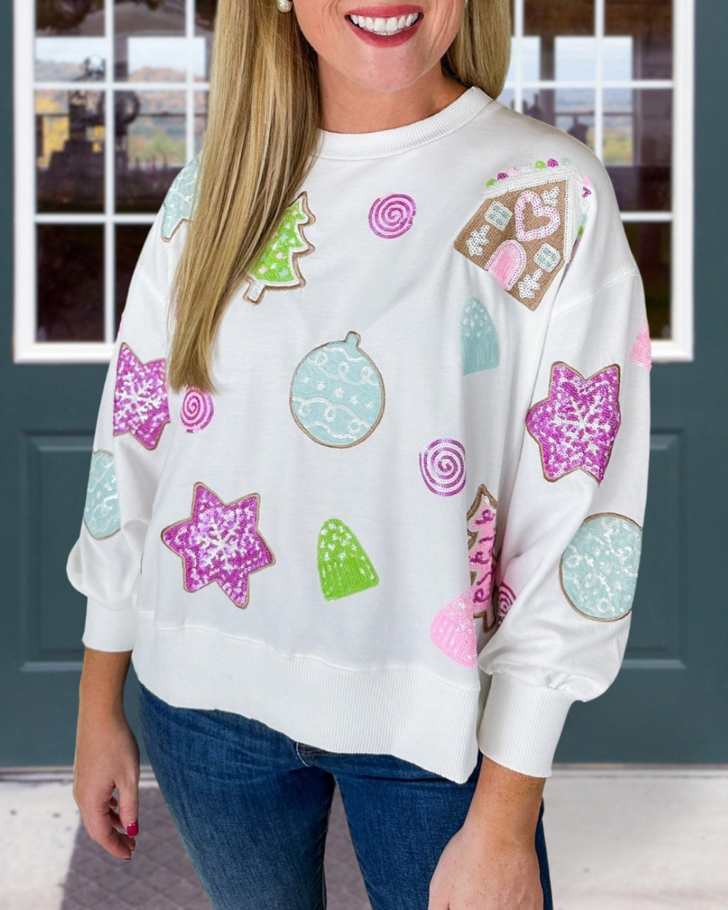 Candy House Sequins Sweatshirt