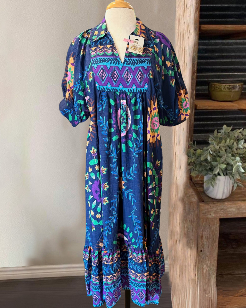 Art Floral Maxi Dress