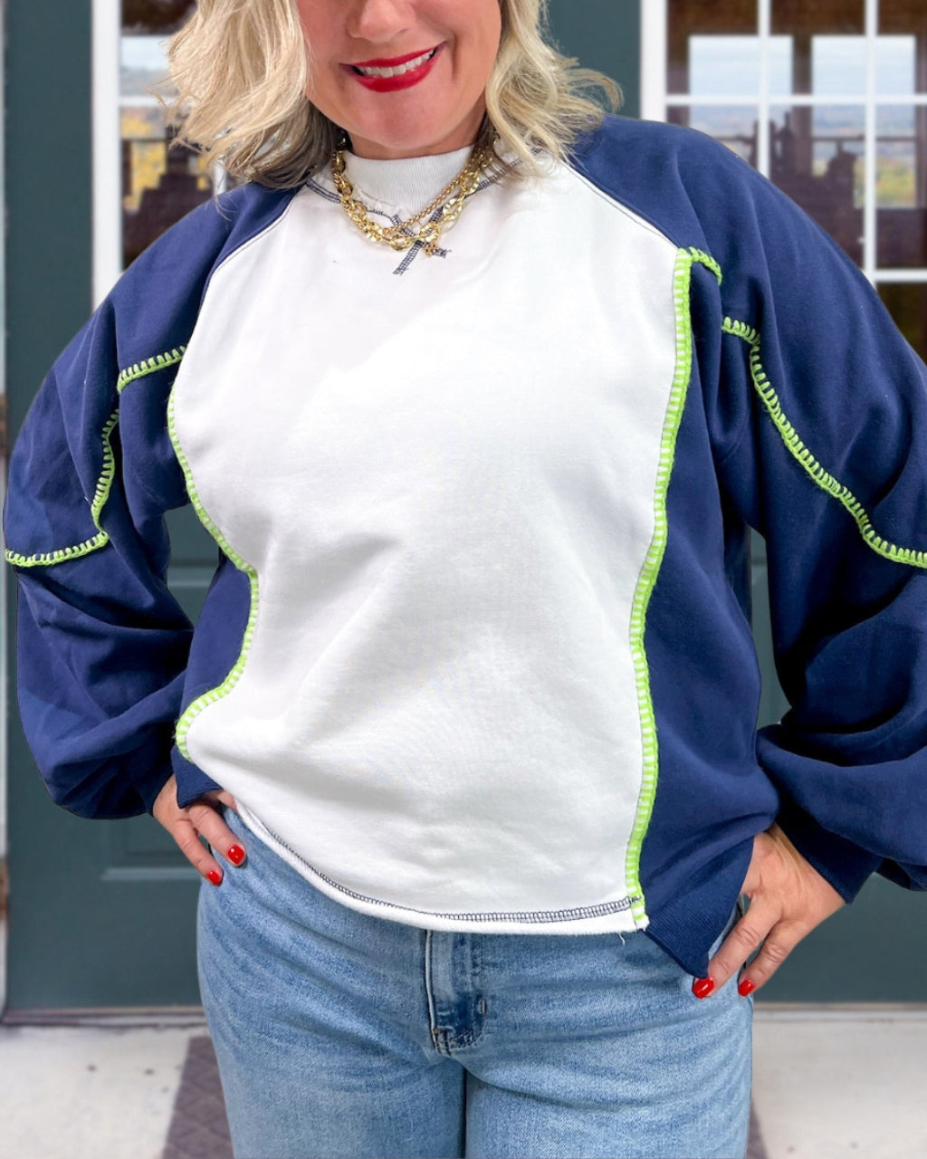 Stylish Stitch Colorblock Sweatshirt