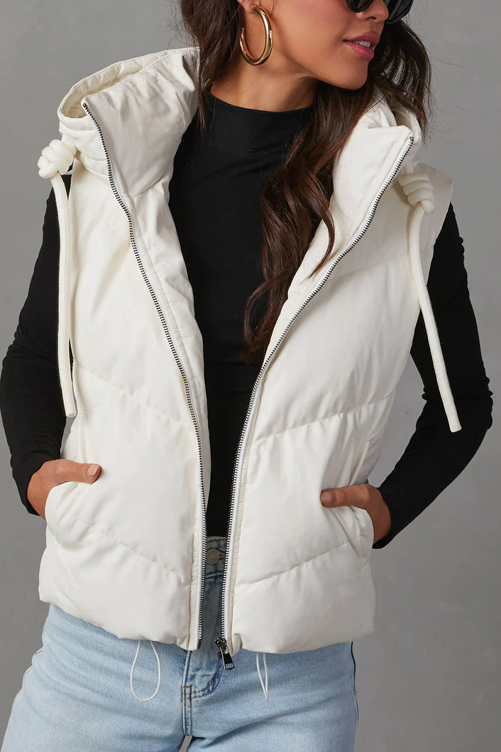 Lightweight Puffer Vest with Hood