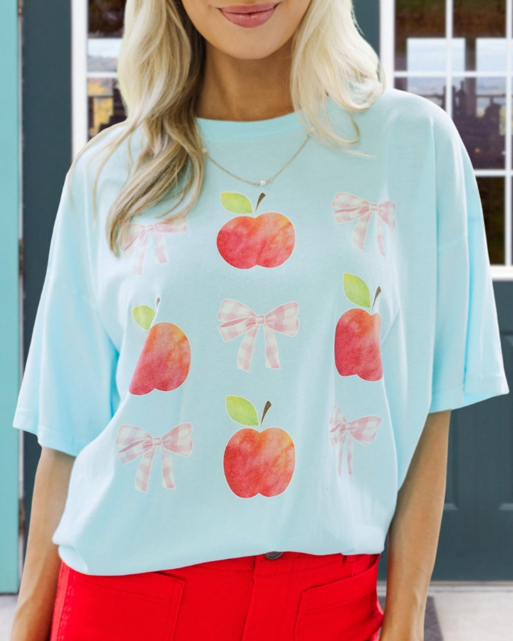 Bows with Apples Printed Tee