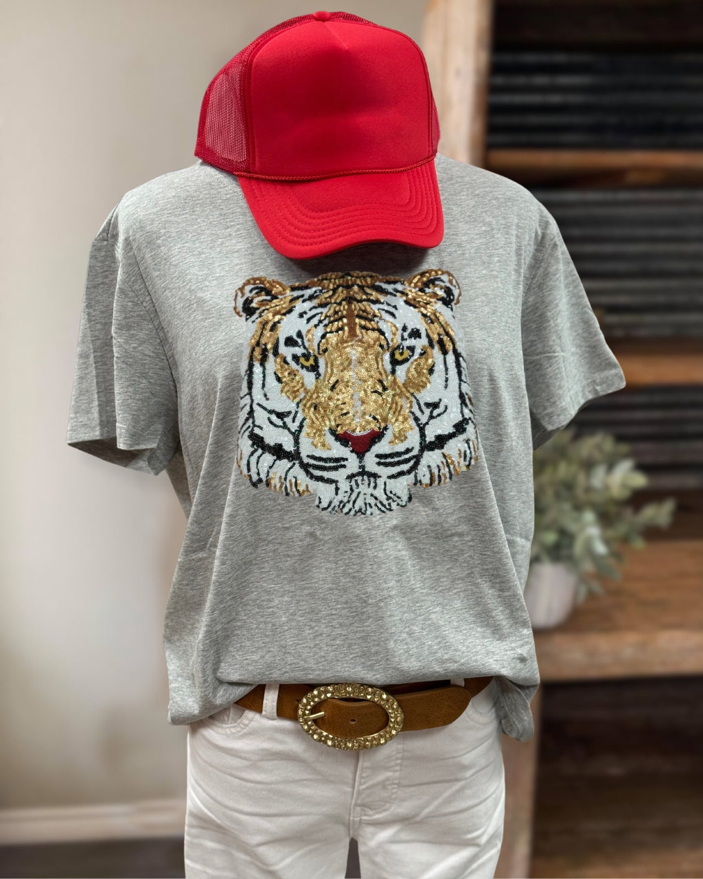 Tiger Sequin Tee