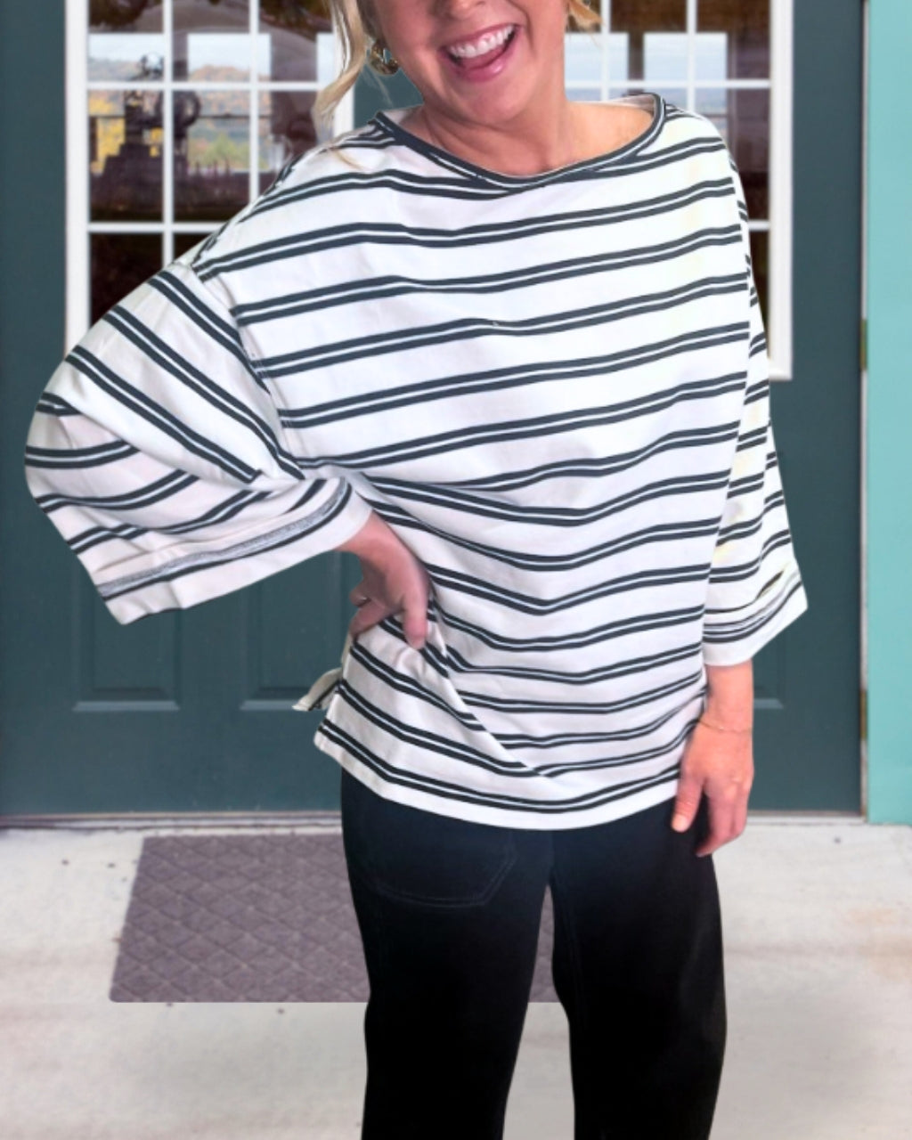 Slouchy Boat Neck Top