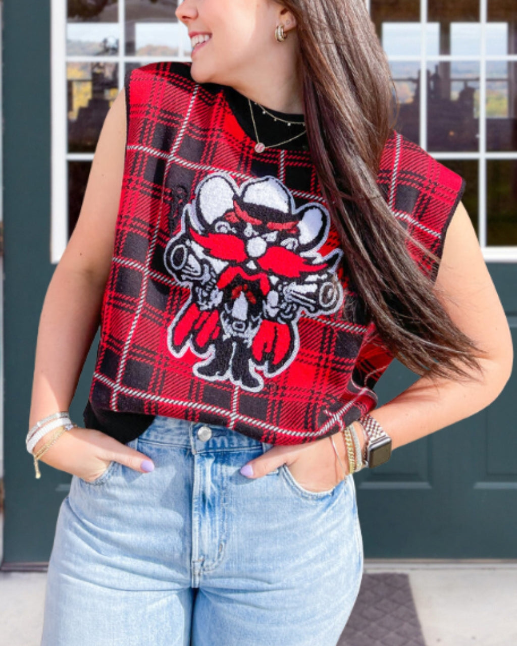 TTU Red Raider Plaid Sweater Vest