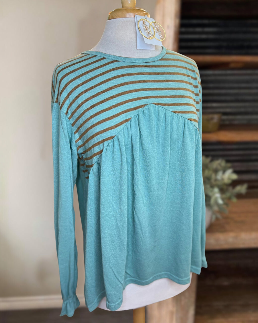 Alva Patchwork Striped Pullover