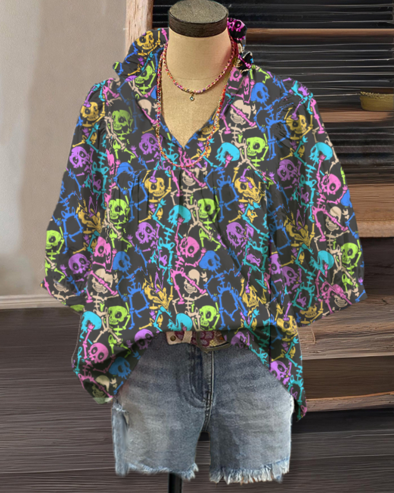Unique Colorful Skull Top