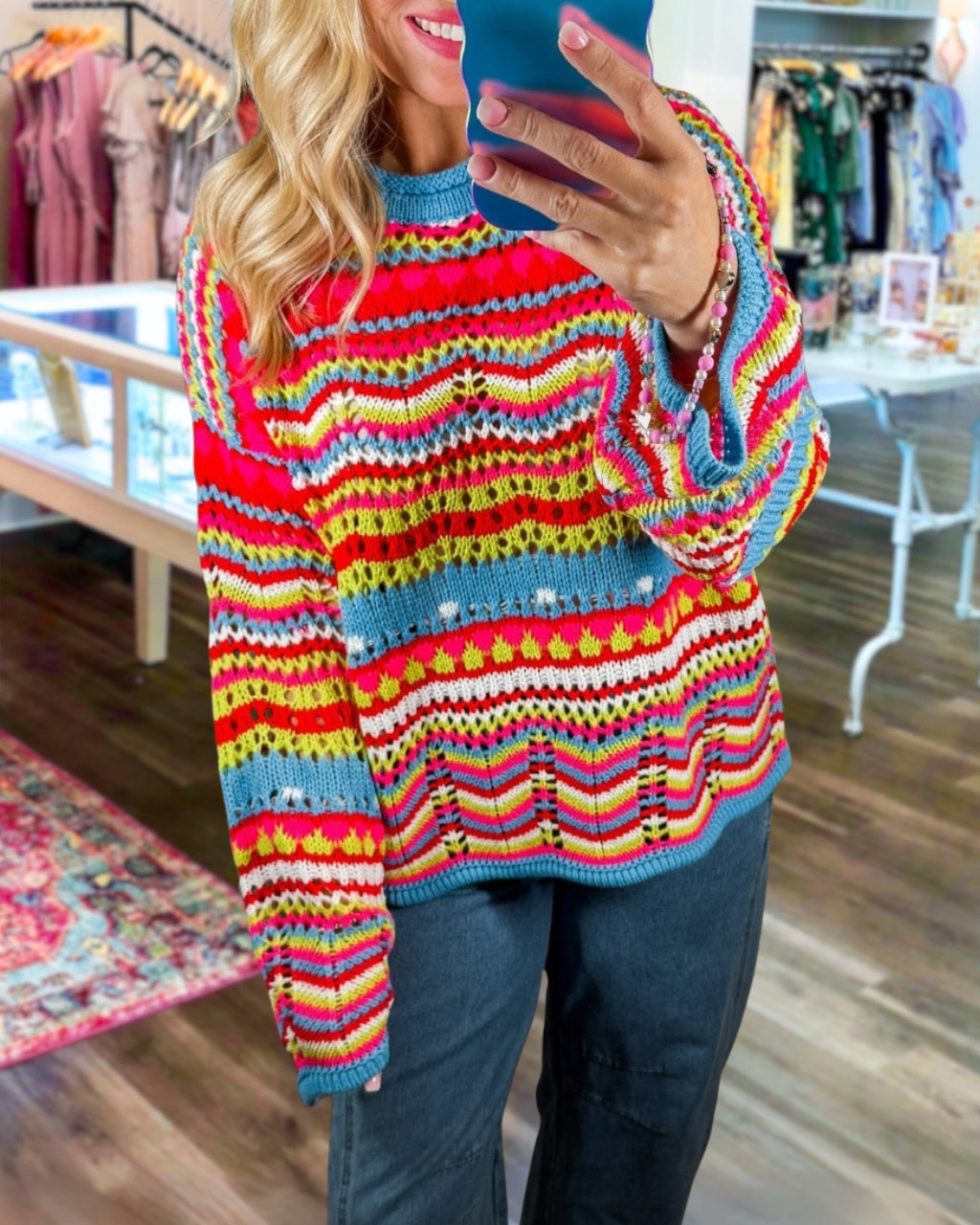 Lively Knit Contrast Top