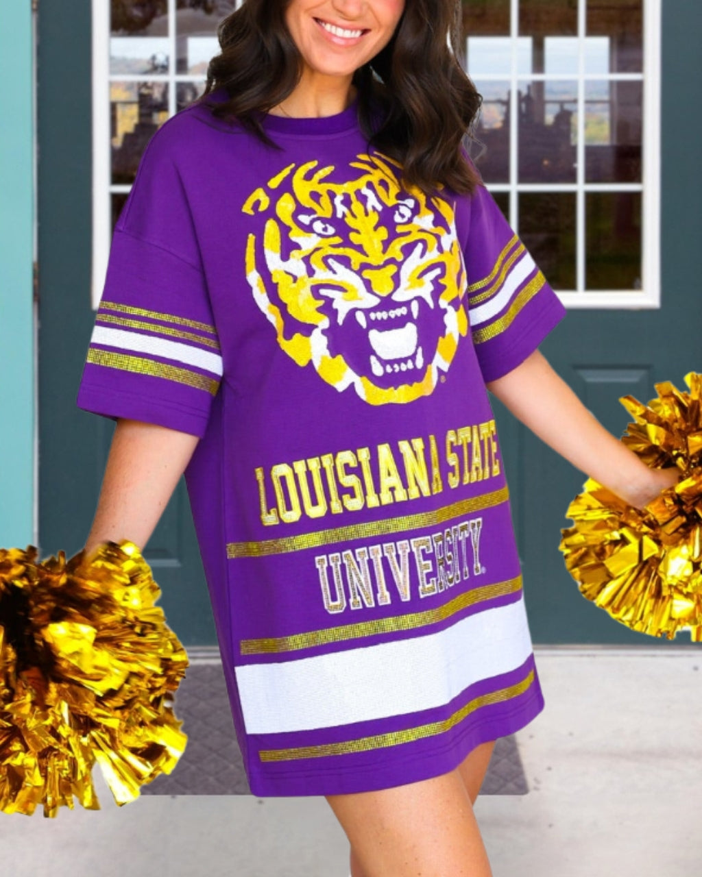 LSU Tiger Sequin T-shirt Dress