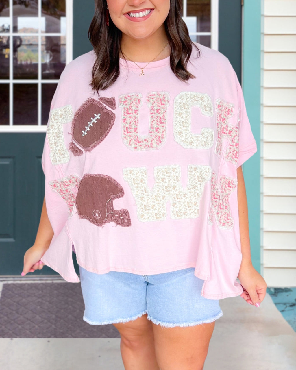 Fun Touchdown Patchwork Tee