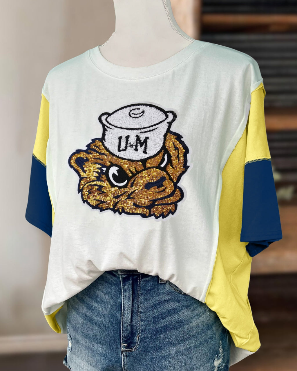 Sequin Badgers Graphic Tee
