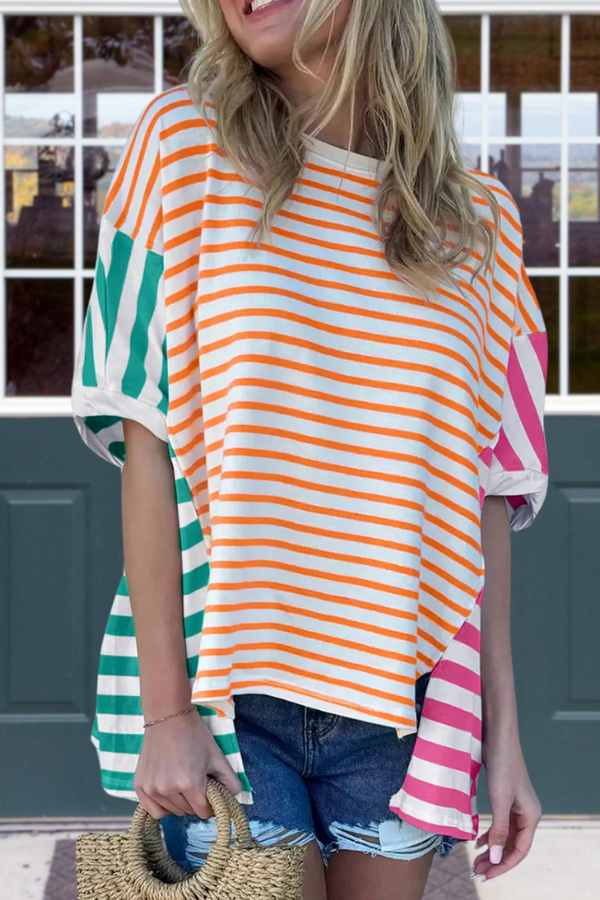 Colorblock Ice Cream Oversized Tee