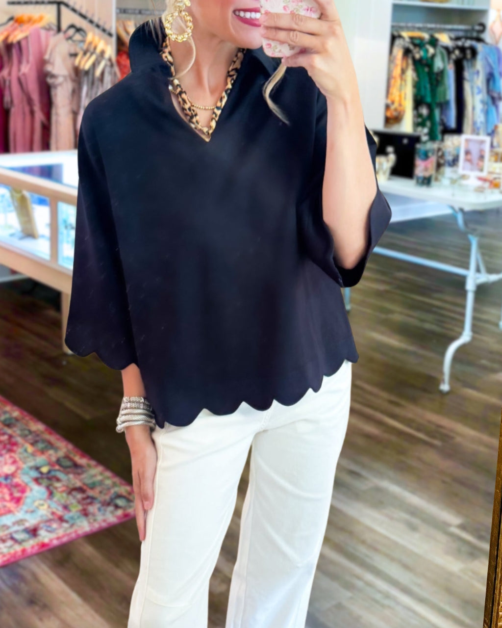 Scallop Edge Collard Top