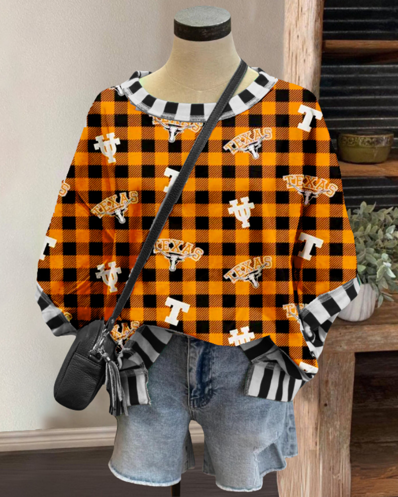 Texas Longhorn Plaid T-shirt