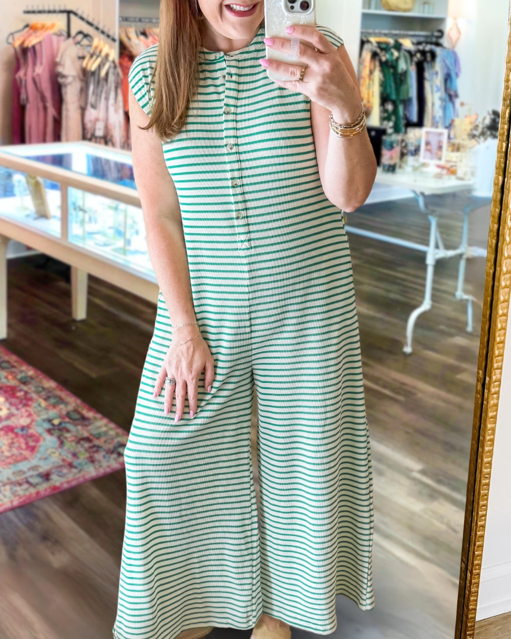 Striped Wide Leg Jumpsuit