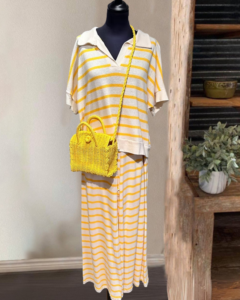 Casual Striped Holiday Set