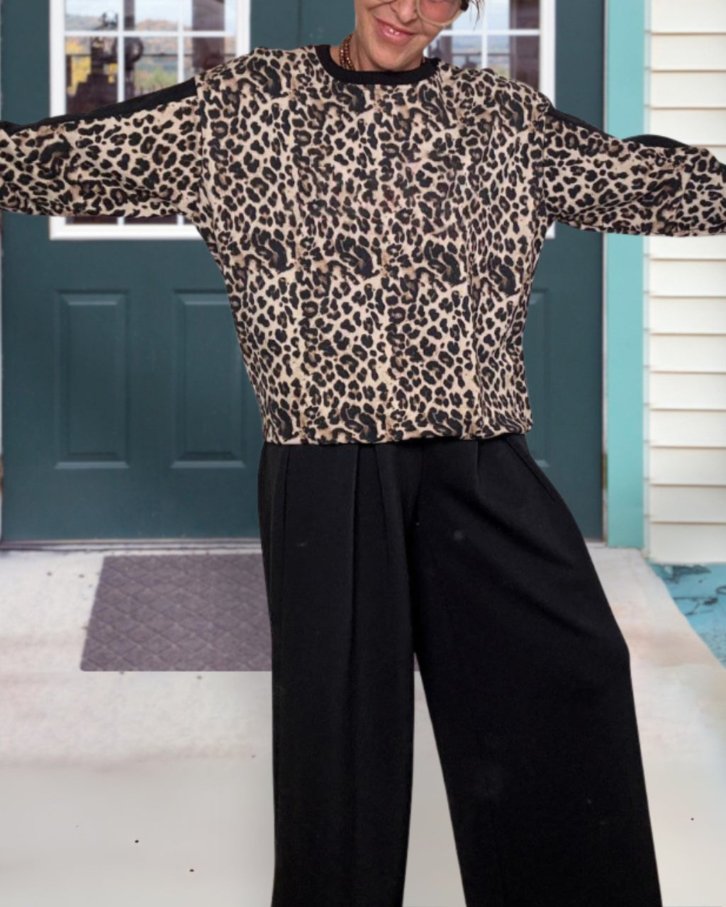 Wild Leopard Print Sweatshirt