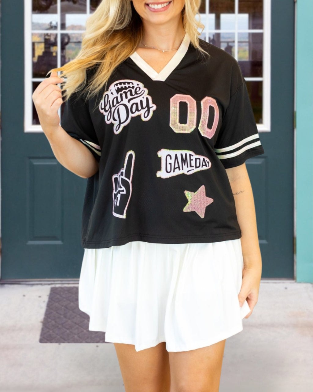 Gameday Iridescent Sequin Tee