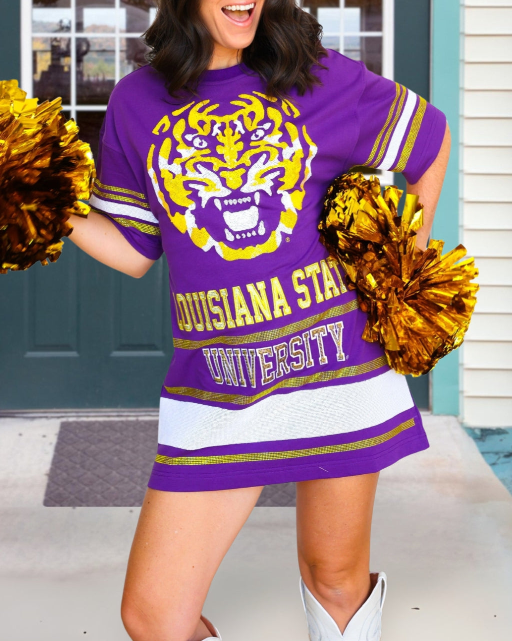LSU Tiger Sequin T-shirt Dress