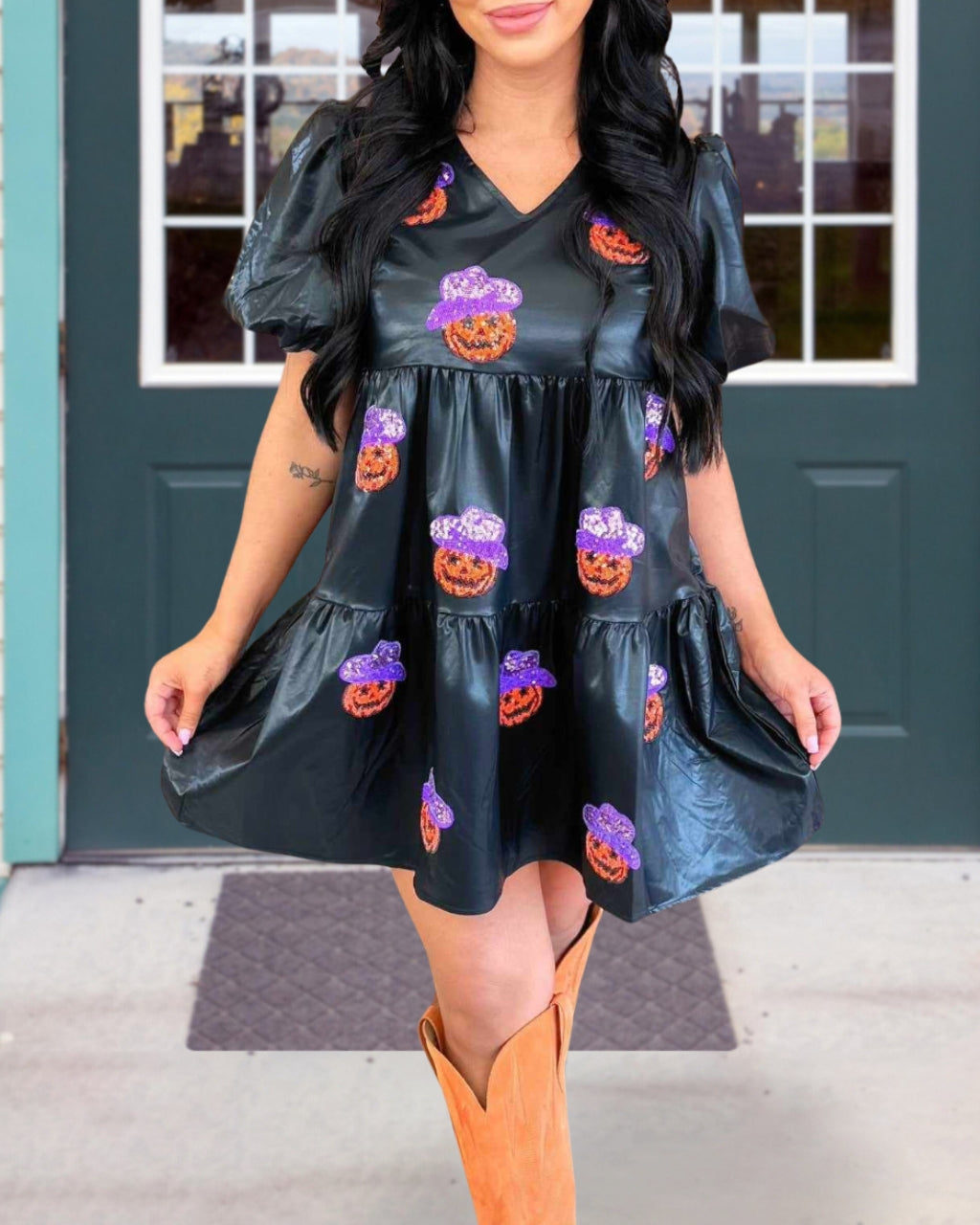 Sequin Pumpkin Dress