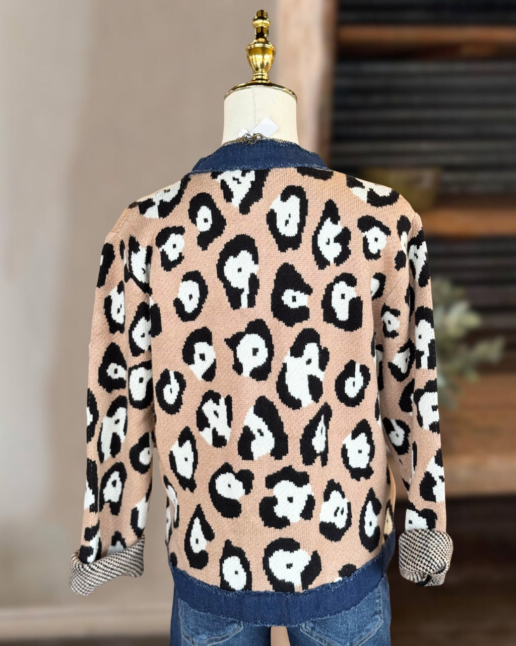 Fun Leopard Denim Jacket