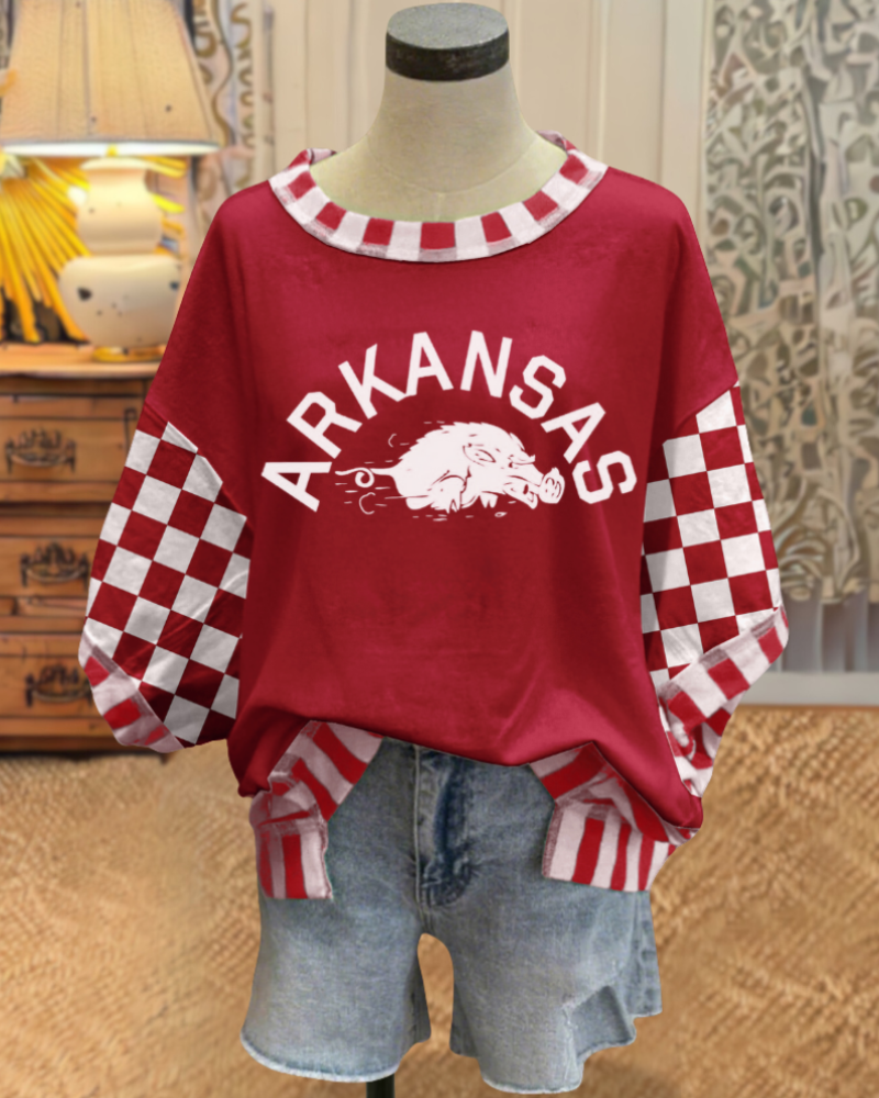 Arkansas Razorbacks Plaid T-shirt