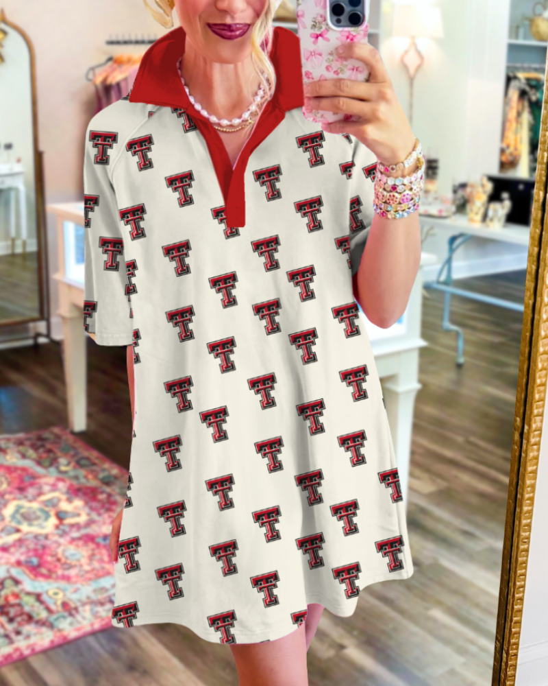 Texas Tech Logo Mini Dress