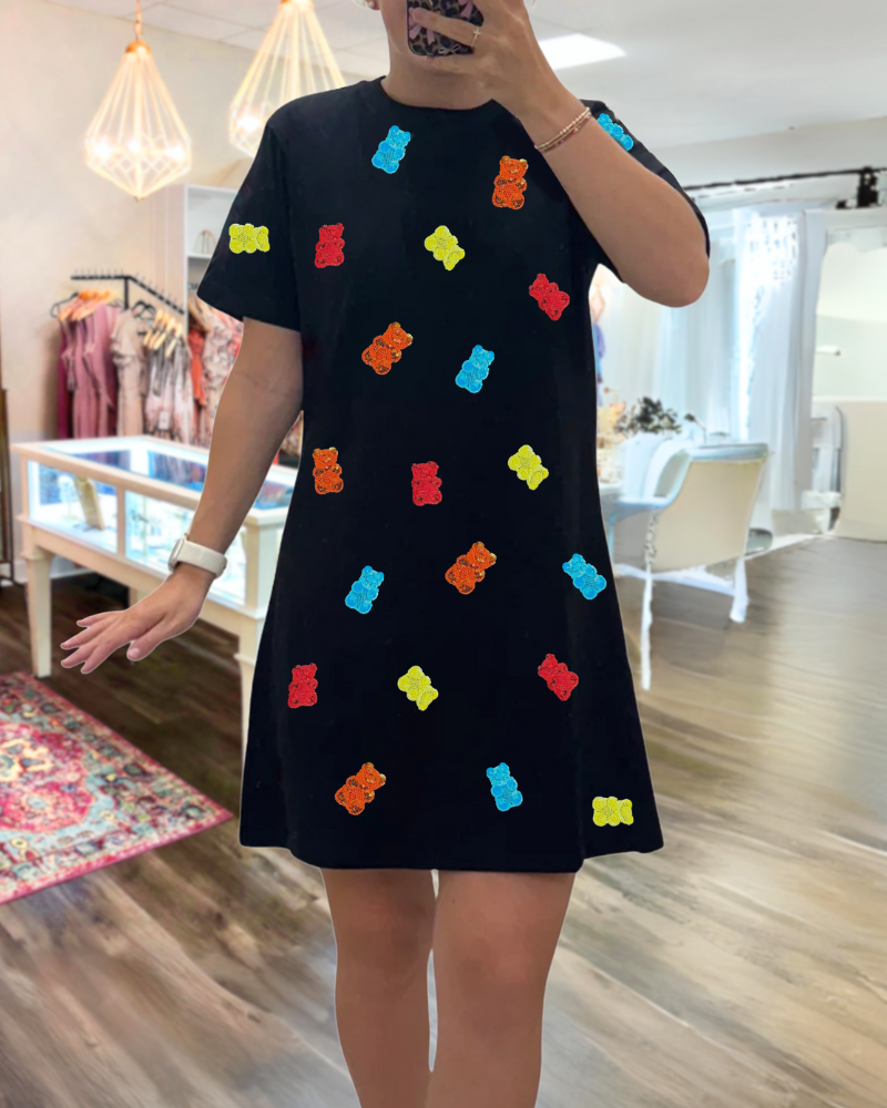 Sequin Bear Candy Dress
