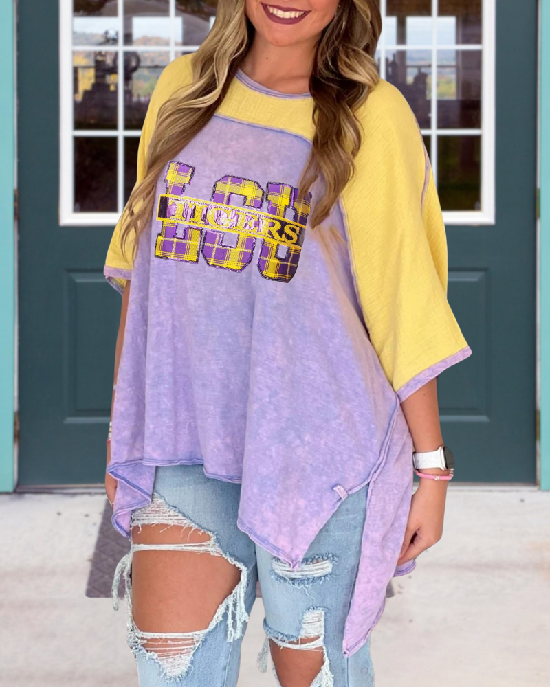 Oversized LSU Tigers Washed T-Shirt