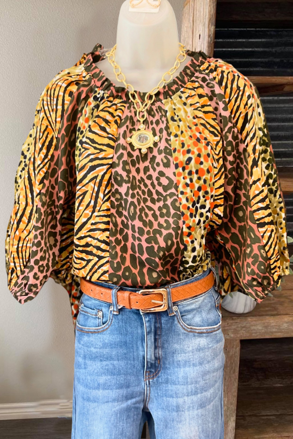 Wild Animal Print Top