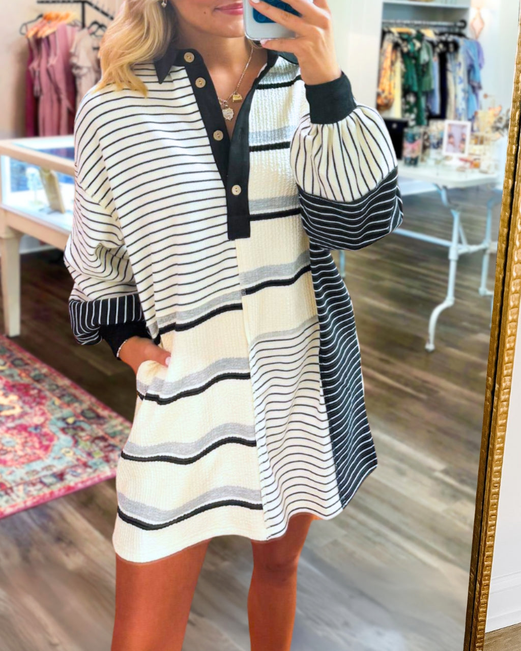 Playfully Mixed Stripe Dress