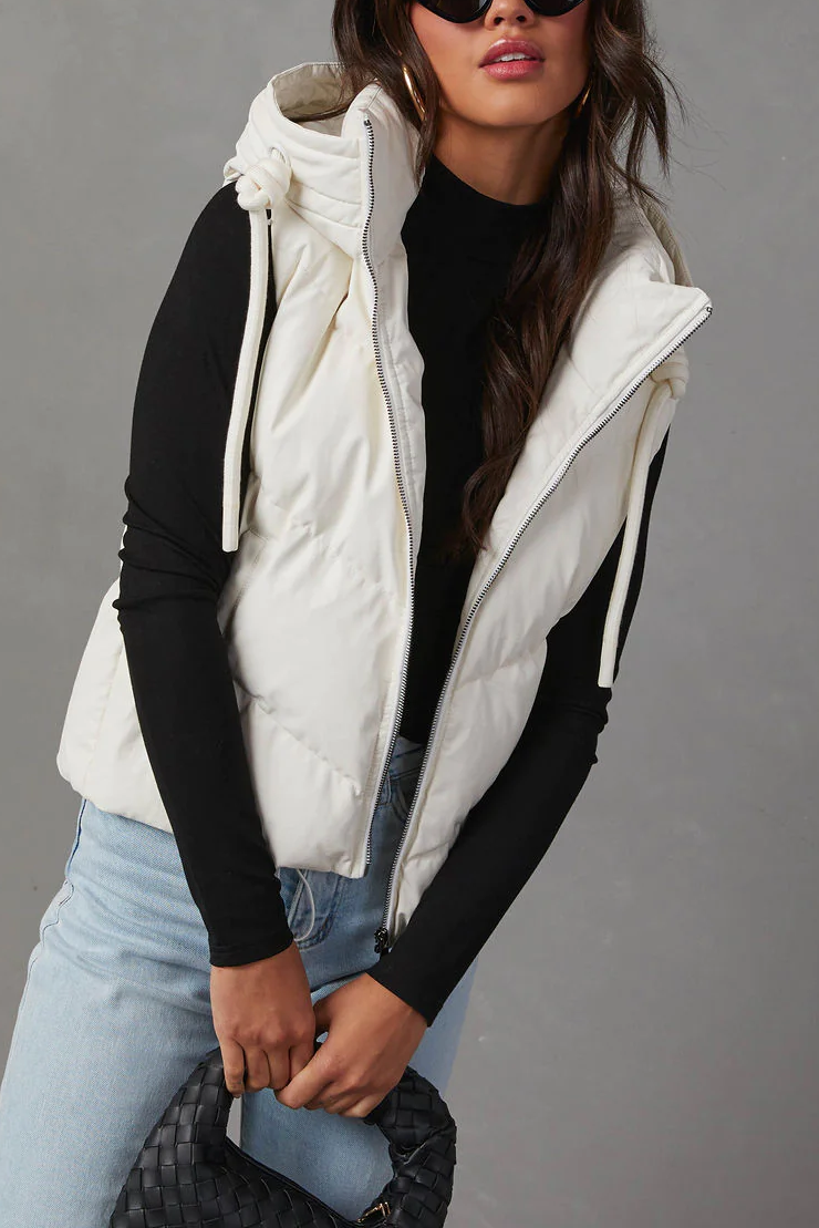 Lightweight Puffer Vest with Hood