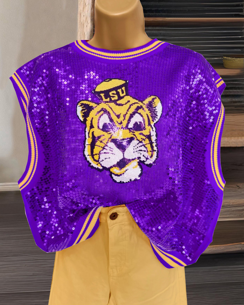 LSU Tigers Sequined Vest