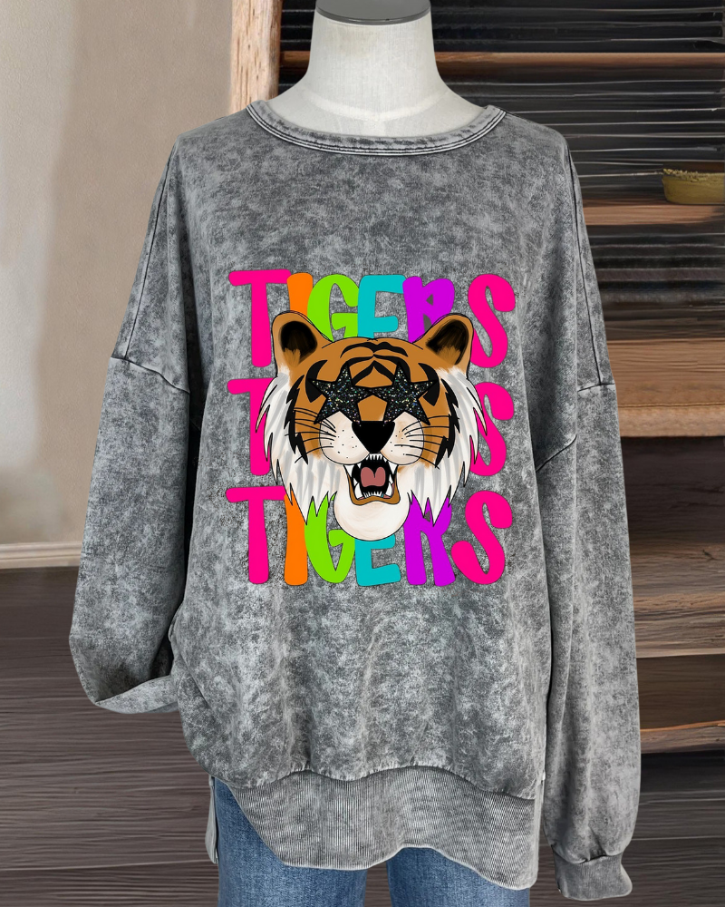 Tiger Star Washed Sweatshirt