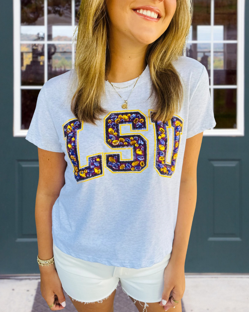 LSU Rhinestone T-Shirt