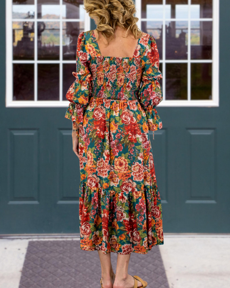 Vintage Floral Maxi Dress