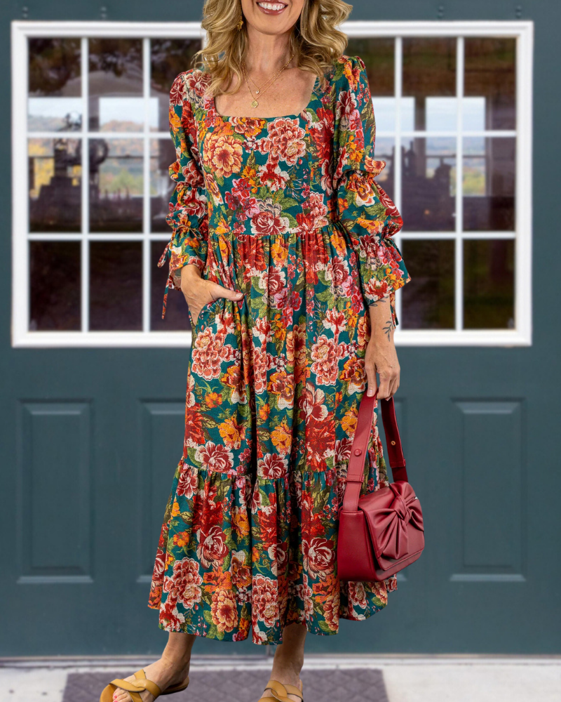 Vintage Floral Maxi Dress