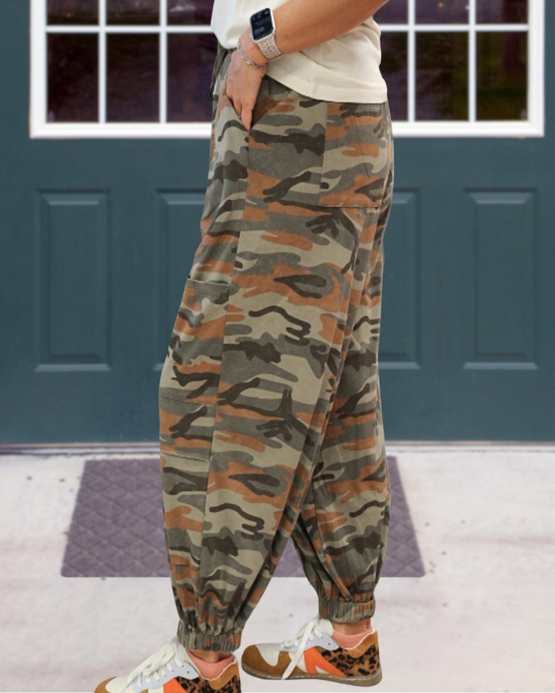 Stylish Camouflage Drawstring Pants