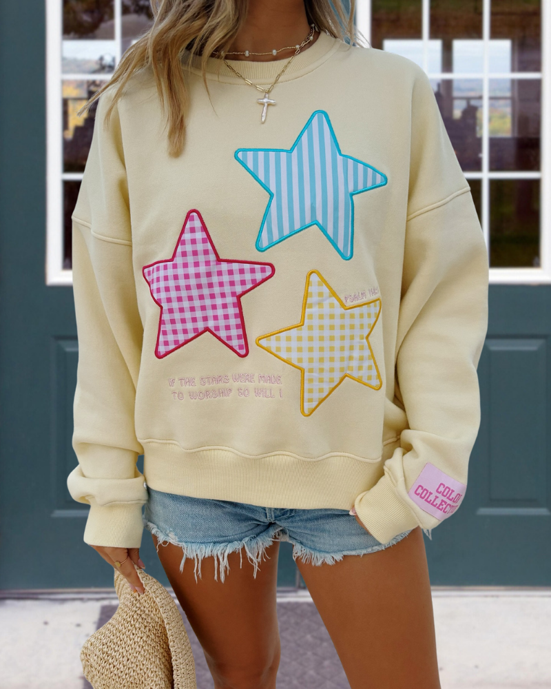 Chic Star Embroidered Sweatshirt